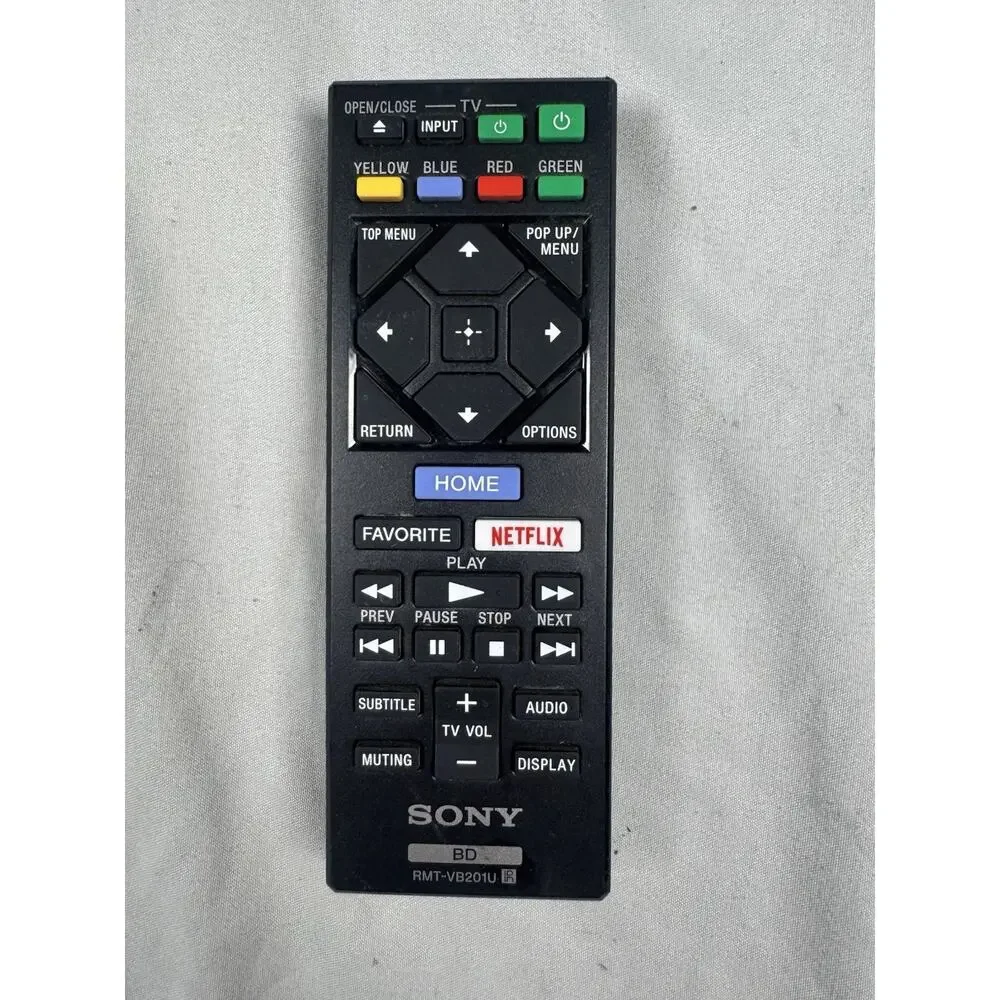 Sony RMT-VB201U Blu-Ray Player Remote Control OEM Netflix Tested Working